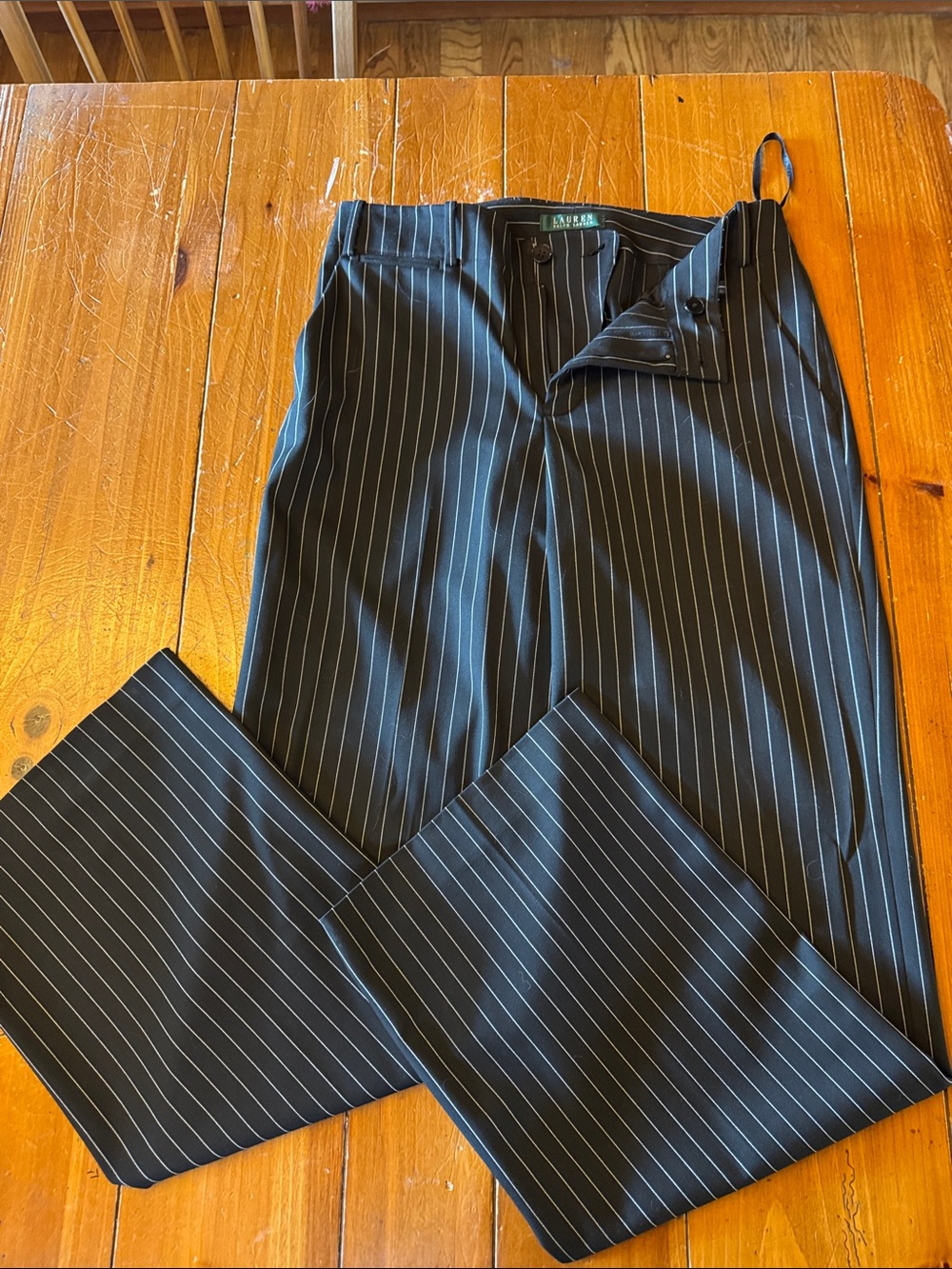 Ralph Lauren Black Pinstripe Women's Dress Pants